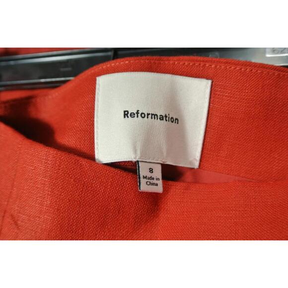 NEW, Reformation Grace Linen Two Piece Set In Sun-dried Tomato Size 8 #P3563 - Picture 6 of 8